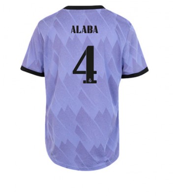 Real Madrid David Alaba #4 Bortedrakt Kvinner 2022-23 Kortermet